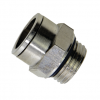 Inst. metal conector reto macho mm