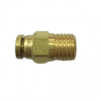 Inst. metal conector reto macho pol